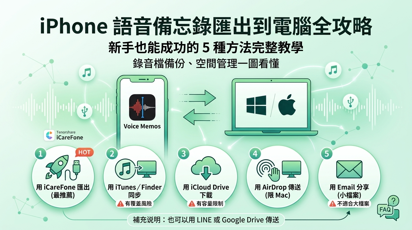 iPhone 語音備忘錄匯出到電腦