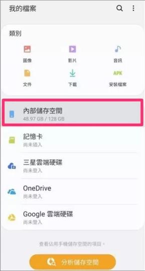 內部儲存空間