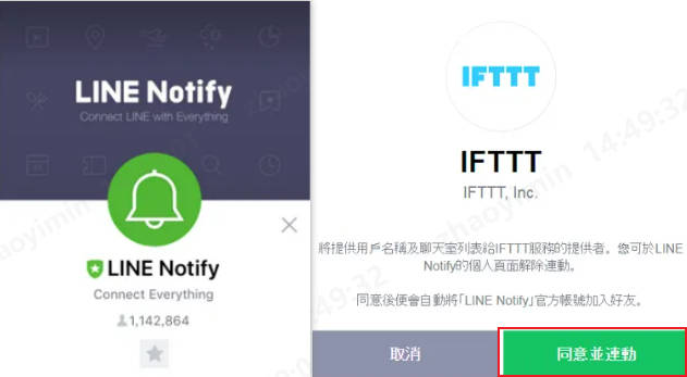 授權登入LINE Notify