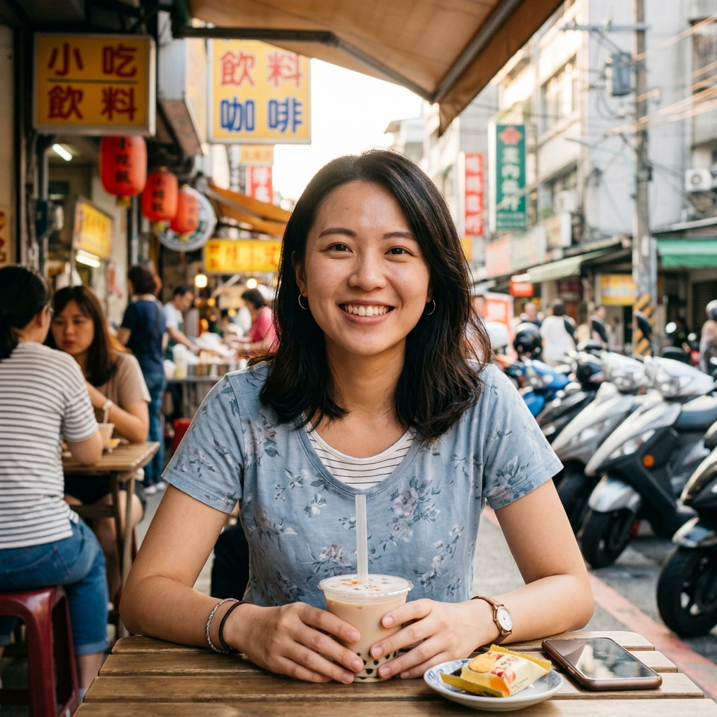 自然風格的 line 大頭貼範例，由他人拍攝的生活照