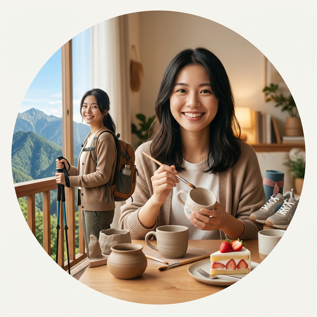 展現個人興趣的 line 大頭照，如運動、料理或旅遊