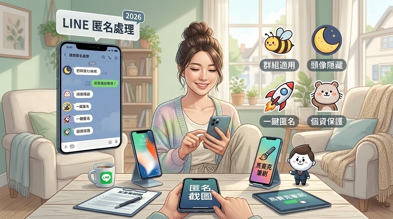 LINE 截圖匿名處理