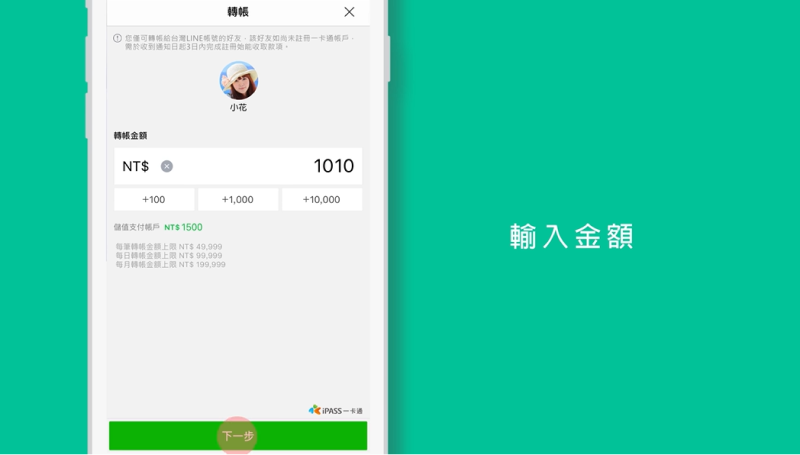 點擊轉帳代碼