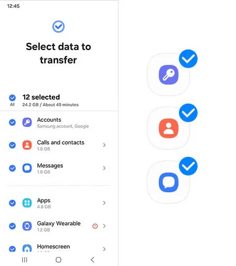 Samsung Smart Switch transfer