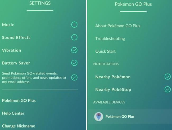 Pokemon GO Plus 連接設定