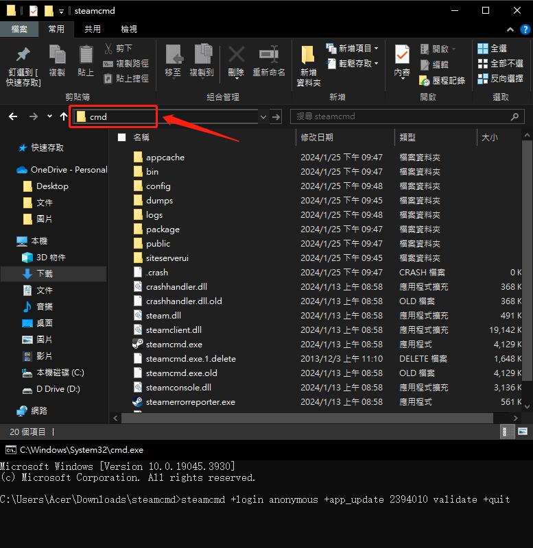 SteamCMD 設定