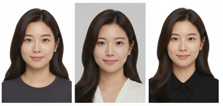 韓式證件照柔和風格範例