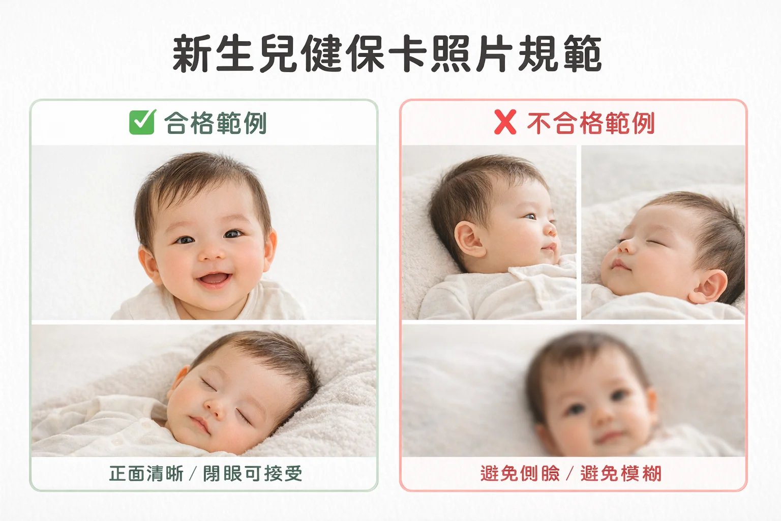 新生兒健保卡照片規定與規格詳解