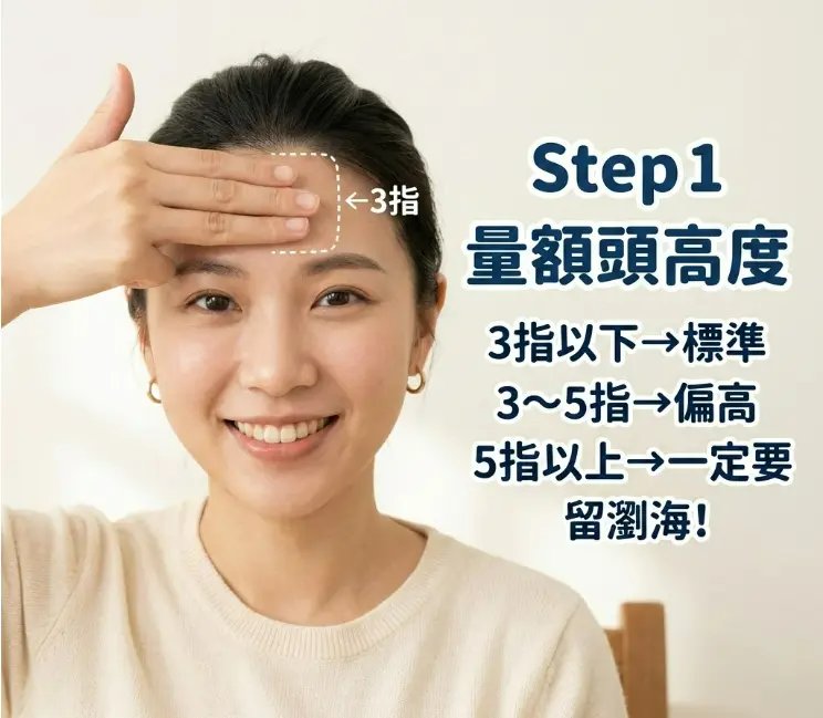 適合瀏海測試 額頭高度測量
