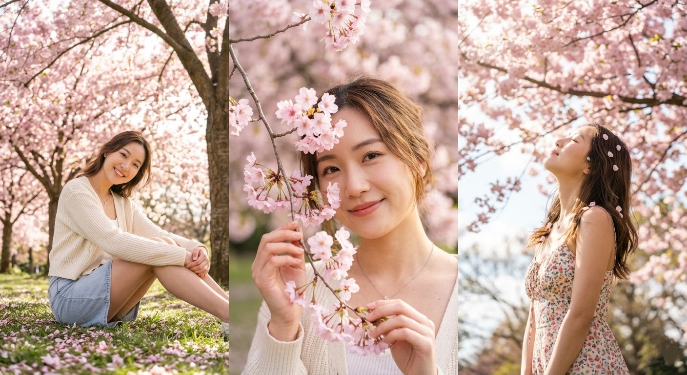 櫻花拍照姿勢2