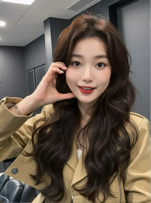 長髮女神大波浪聖誕髮型