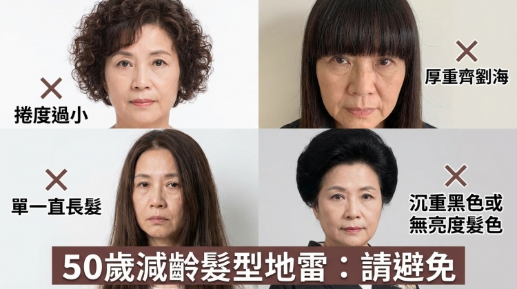 50歲不適合的顯老髮型示範