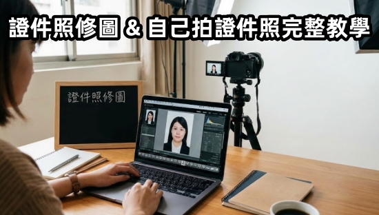 自己拍證件照修圖教學