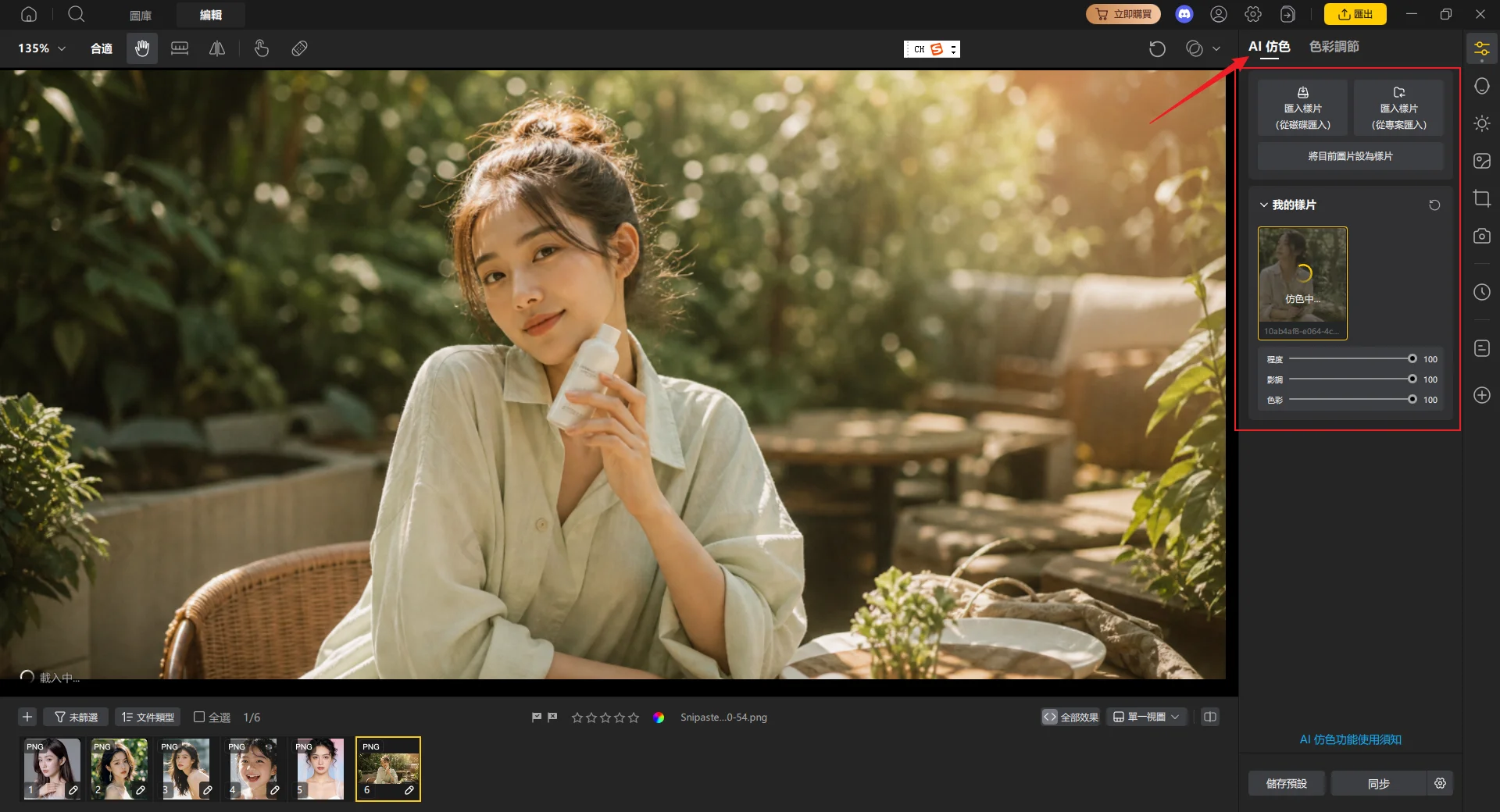 PixPretty AI 模仿 IG色調