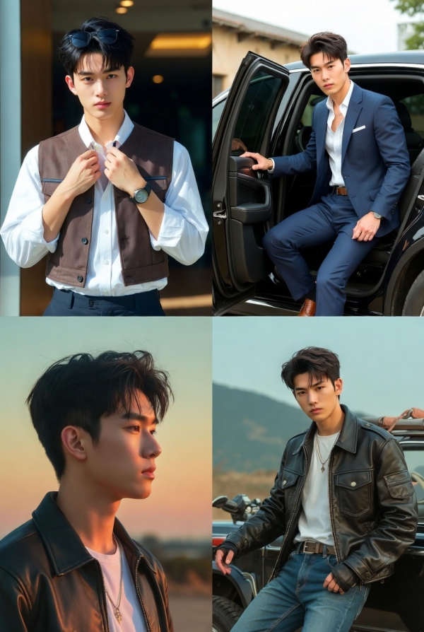 網美拍照姿勢男生下車瞬間示意