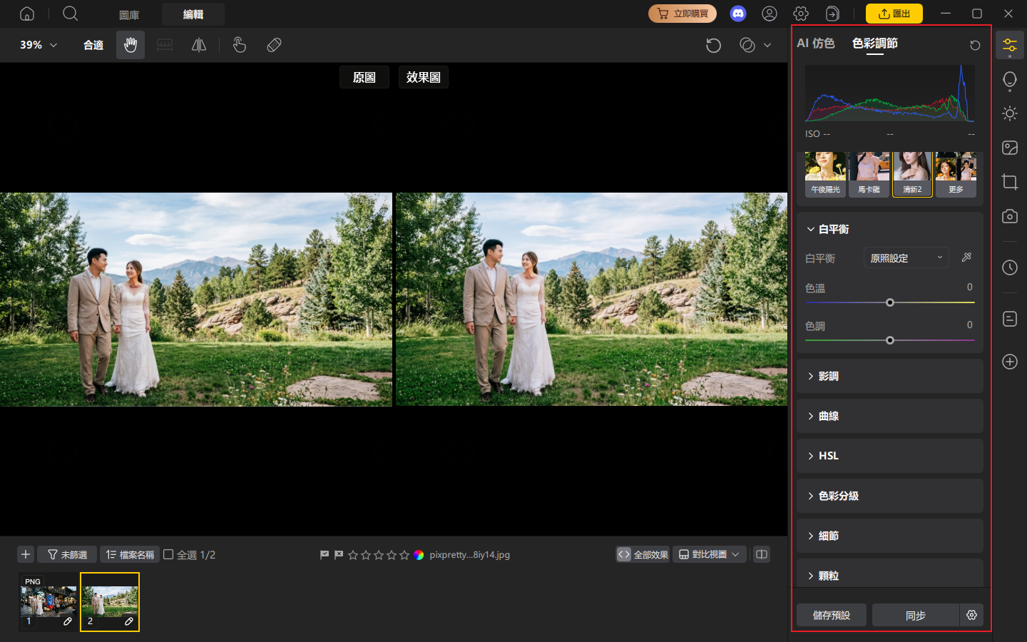 PixPretty 婚紗照微調細節
