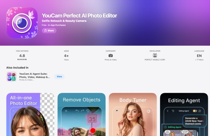 YouCam Perfect App