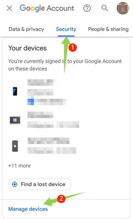 Google 登出單一帳戶-登出其他裝置 Google 帳號