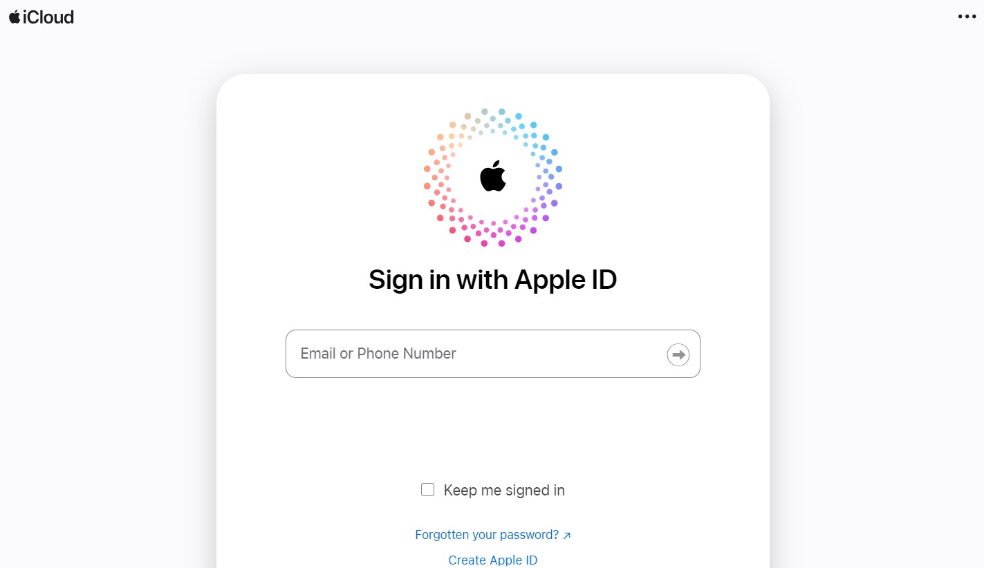iCloud 輸入密碼登入Apple ID 