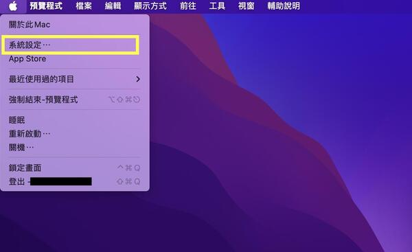 在 Mac 上刪除 iCloud 帳號進入系統設定