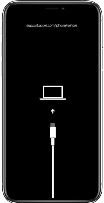 iPhone 刷機恢復模式畫面