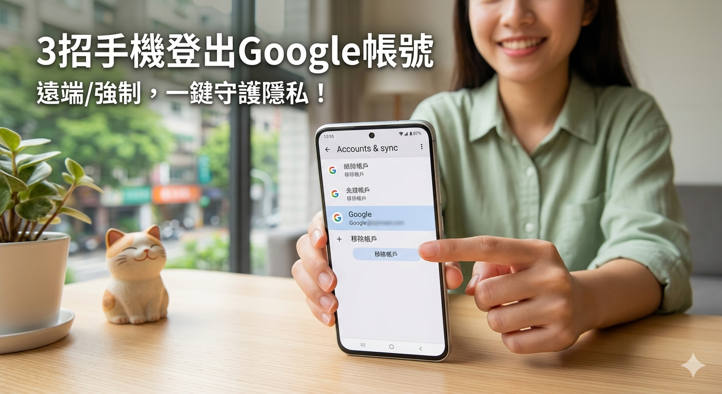 手機登出google帳號教學