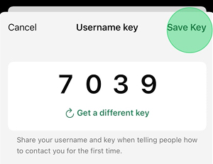 WhatsApp Username Key