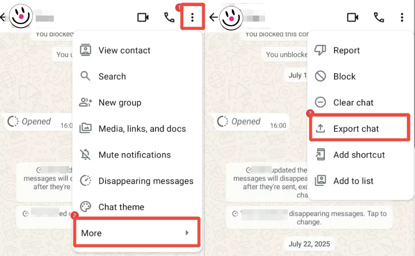 Android WhatsApp 備份到電腦匯出聊天記錄