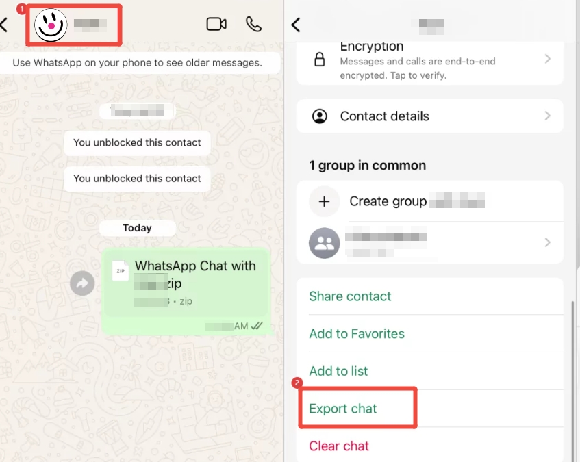 iPhone WhatsApp 備份到電腦匯出聊天記錄