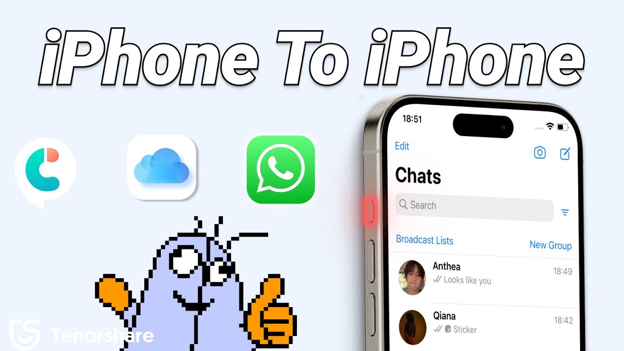 WhatsApp iPhone to iPhone示例圖